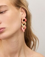vanessa baroni new flat chain earring rose