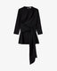 Ganni Cady Crepe Draped Mini Dress