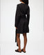 Ganni Cady Crepe Draped Mini Dress