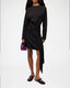 Ganni Cady Crepe Draped Mini Dress