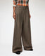 Ganni Wool Mel Oversized Pleated Pants