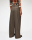 Ganni Wool Mel Oversized Pleated Pants