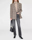 Anine Bing Aretha Plaid Blazer