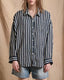 Denimist button front shirt stripe