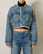 Denimist oversized cropped denim jacket