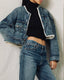 Denimist oversized cropped denim jacket