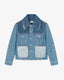 Ganni Patchwork Denim Short Jacket