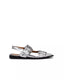 Ganni Chunky buckle ballerina silver