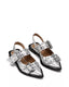 Ganni Chunky buckle ballerina silver