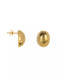 Betty Bogaers Oval Fine Rib Stud Earring Gold