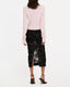 Rotate Flower Mesh Pencil Skirt