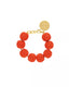 Vanessa Baroni Raffia Beads Bracelet Orange