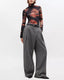 Ganni brushed wool striped pants