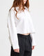 Denimist cropped button front shirt