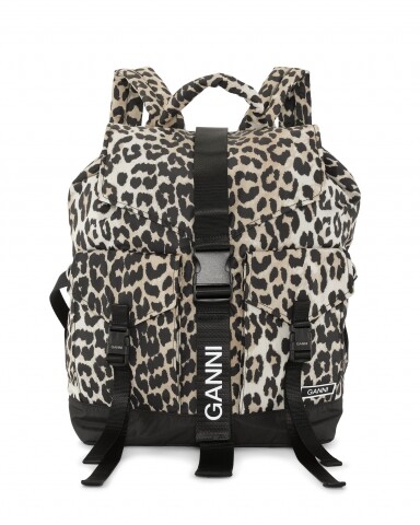 ganni recycled tech backpack print