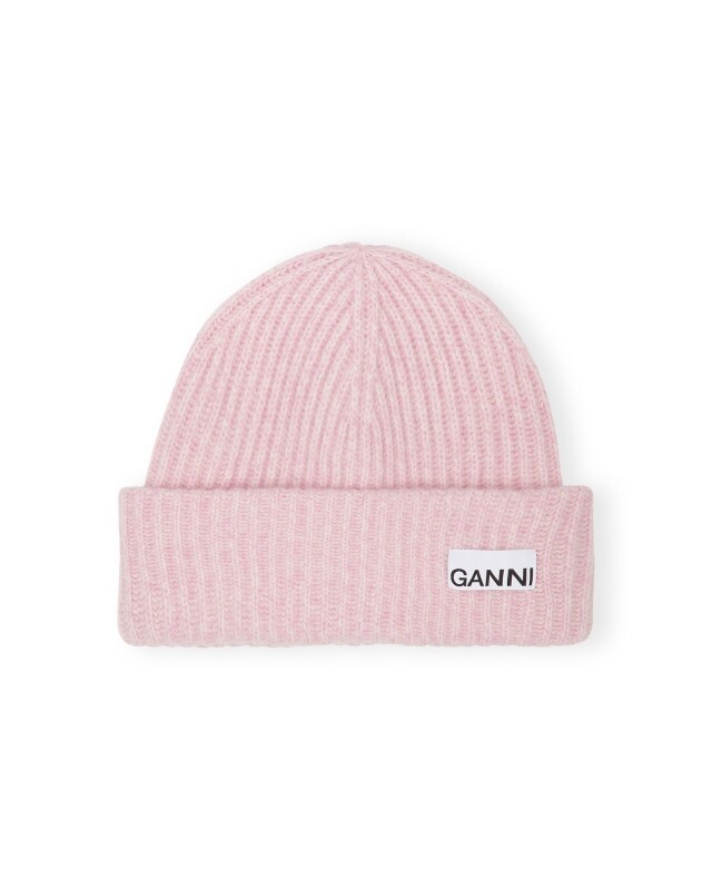 ganni beanie rose