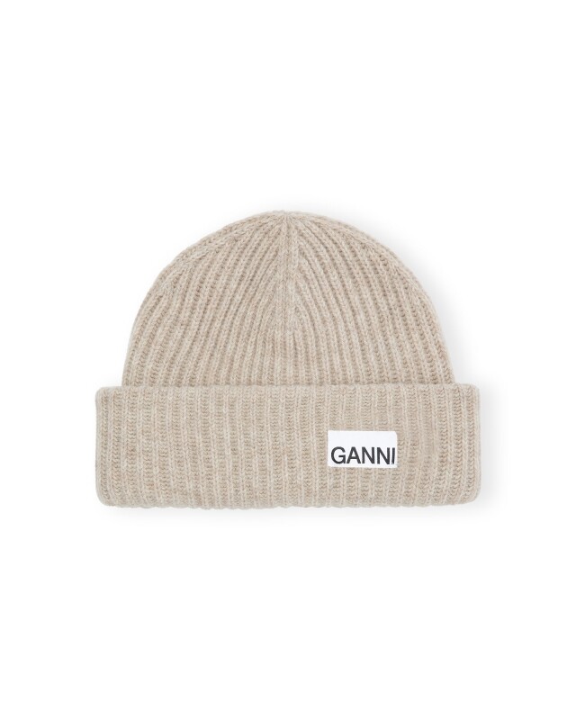 ganni beanie zand