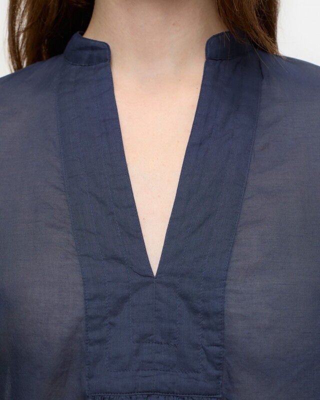 closed  long sleeve blouse blauw