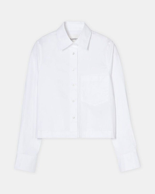 closed  cropped classic shirt wit