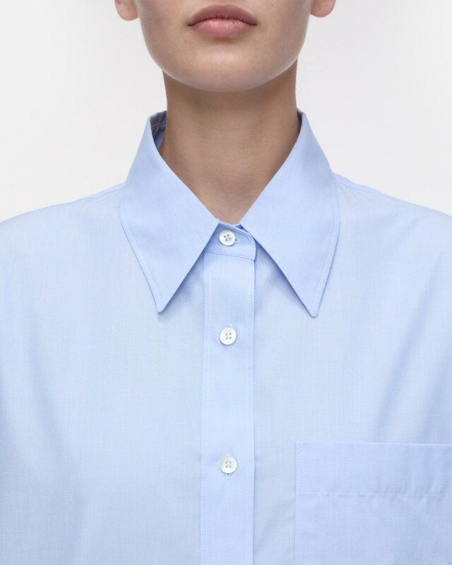 closed  shirt with pocket blauw