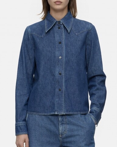 closed  denim western shirt