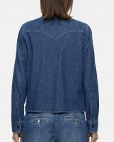 closed  denim western shirt blauw