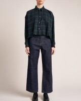 Bellerose kraft checked blouse groen