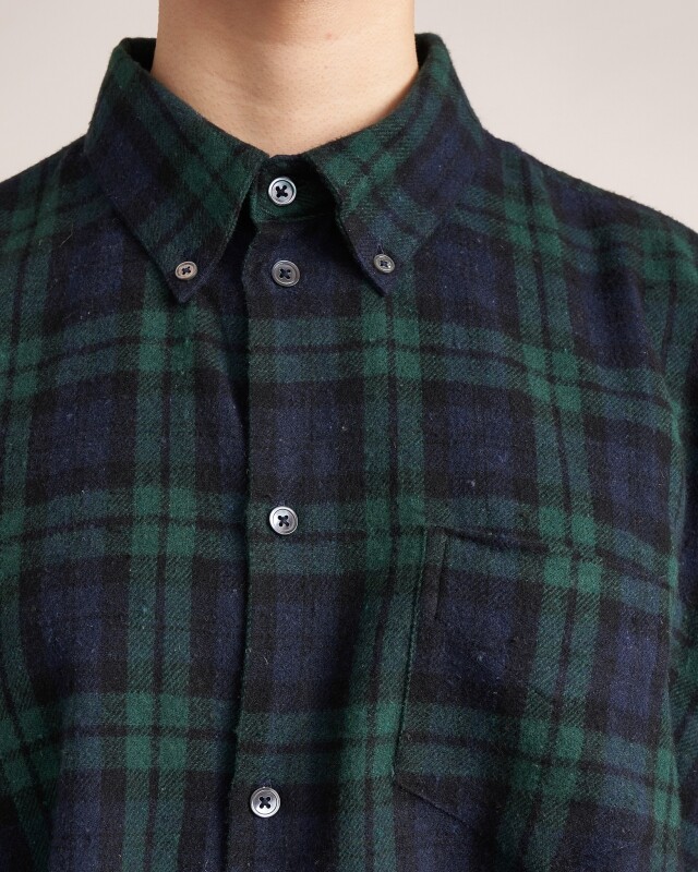 Bellerose kraft checked blouse groen