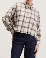 Bellerose kraft checked blouse beige