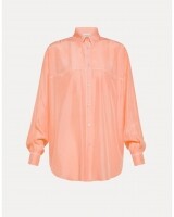 forte forte habotai silk shirt zalm