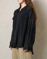 denimist utility shirt zwart