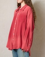 denimist button front shirt rood