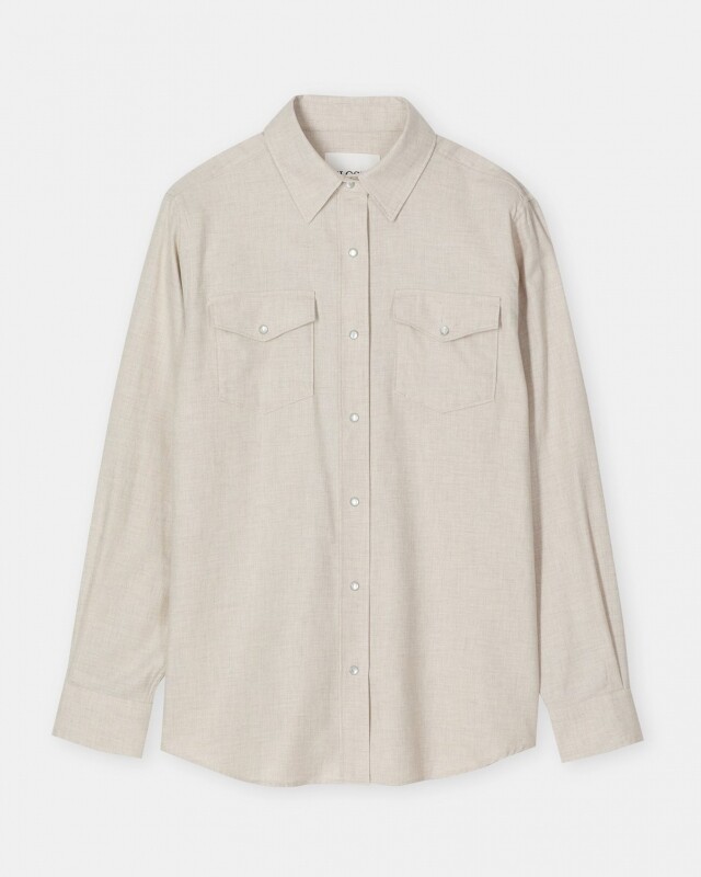 closed  utility shirt beige