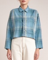 Bellerose greene check shirt lichtblauw