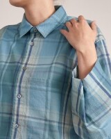 Bellerose greene check shirt lichtblauw