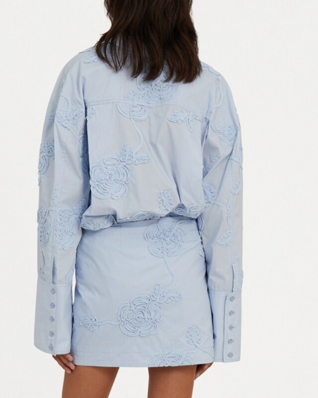 rotate flower oversized shirt lichtblauw