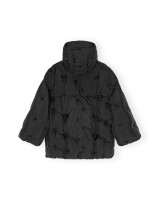 ganni nylon tech puffer zwart