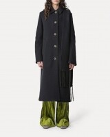 forte forte wool cloth coat donkerblauw