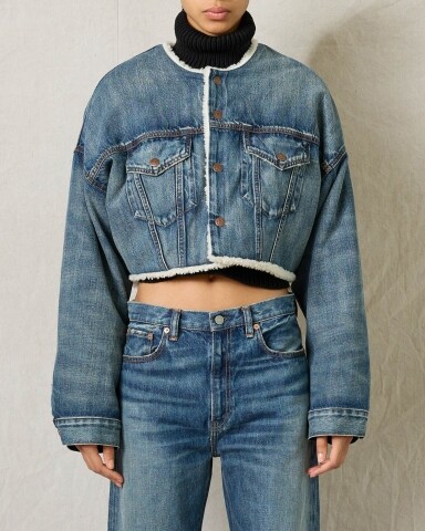 denimist oversized cropped denim jacket