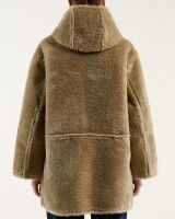 Bellerose elodie fake lammy coat donkergroen