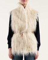 Bellerose jaden fur gilet ecru