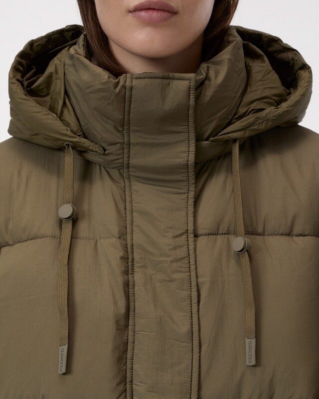 closed  puffer jacket groen