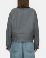 closed  wool jacket donker grijs