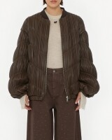 rotate pleated bomber jacket bruin