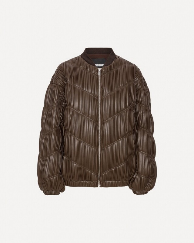 rotate pleated bomber jacket bruin