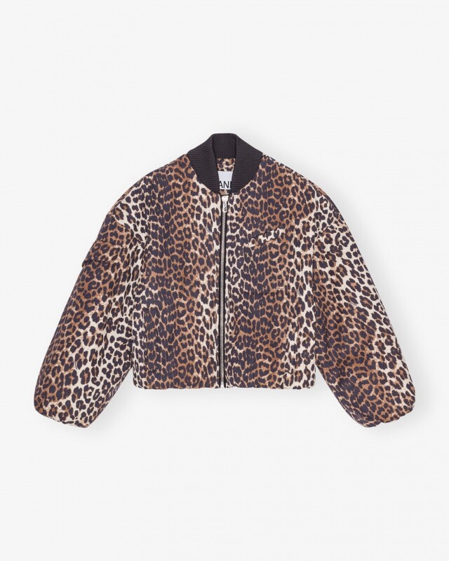 ganni canvas oversized bomber bruin