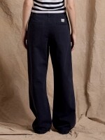 denimist blair double pleated chino navy