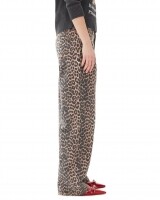 ganni leopard denim bruin