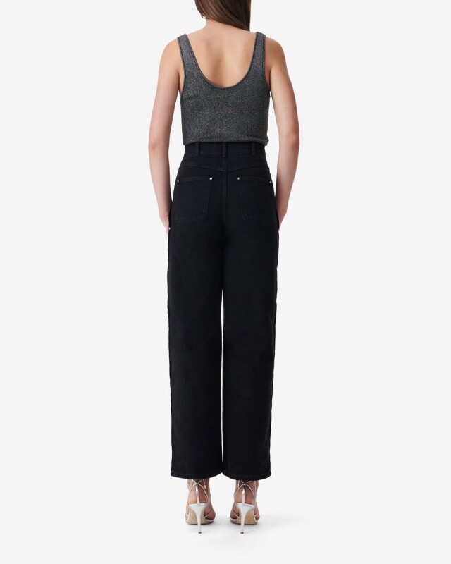 iro elyssa denim pant zwart