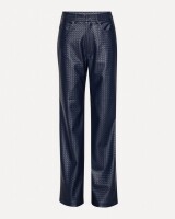 rotate straight braided pants donkerblauw